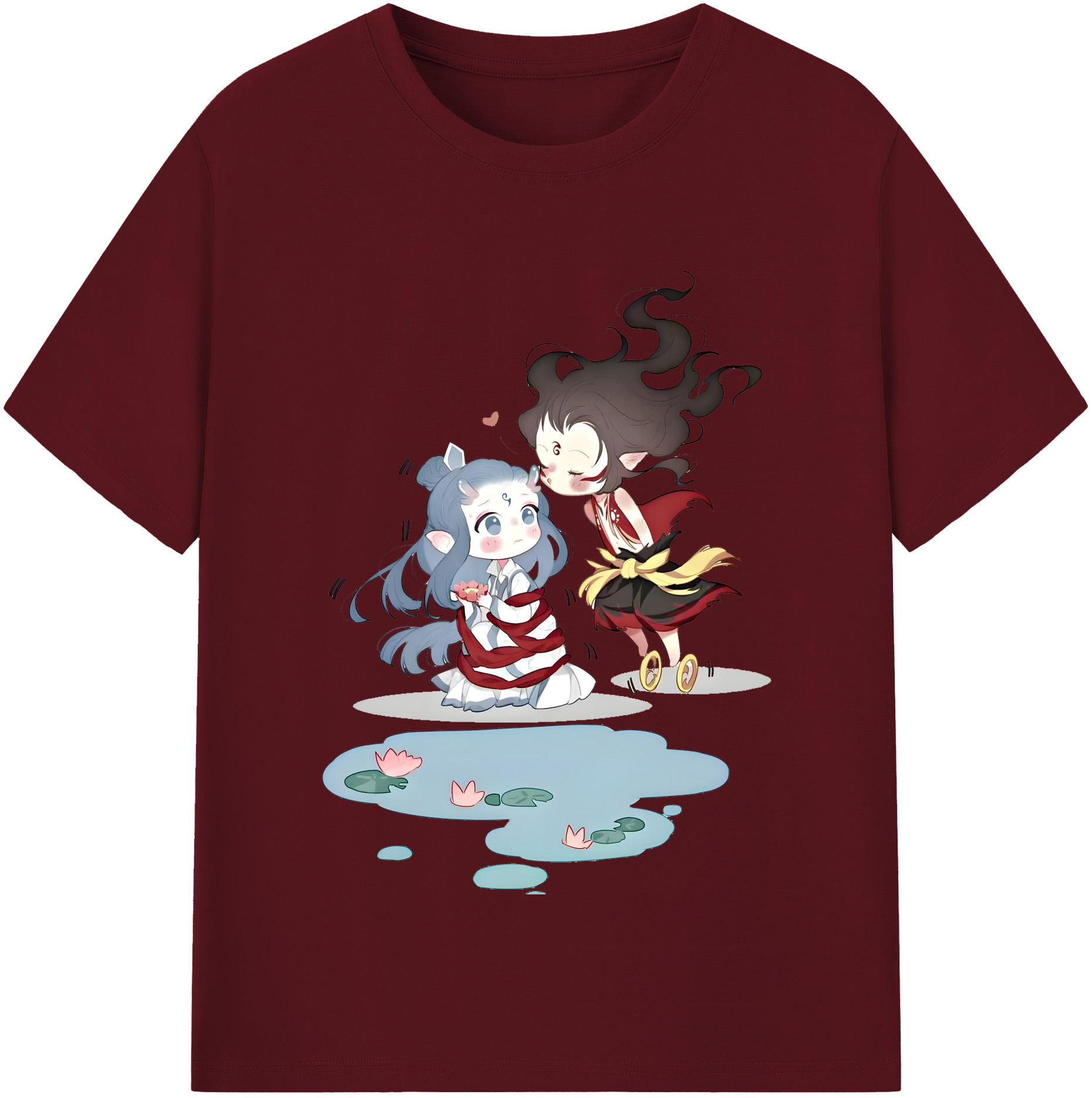 （画像用） Ne Zha 2 ナタ 魔童の大暴れ 綿100％半袖Tシャツ（フロントプリント）